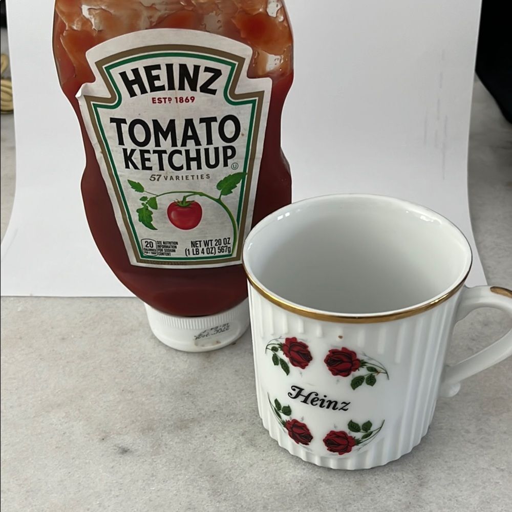 Rare Custom Cup Made in Germany for Heinz with White and Gold Mug